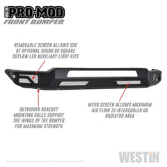 Westin Automotive 58-41075 Pro-Mod Front Bumper Textured Black