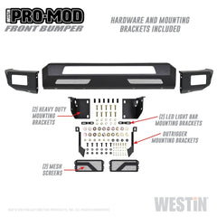 Westin Automotive 58-41075 Pro-Mod Front Bumper Textured Black