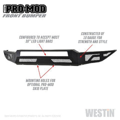 Westin Automotive 58-41175 Pro-Mod Front Bumper Textured Black