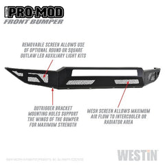 Westin Automotive 58-41175 Pro-Mod Front Bumper Textured Black