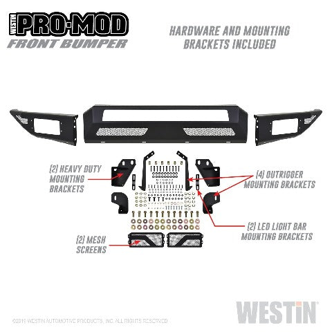 Westin Automotive 58-41175 Pro-Mod Front Bumper Textured Black