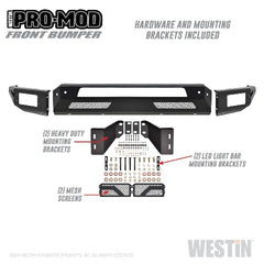 Westin Automotive 58-41195 Pro-Mod Front Bumper Textured Black