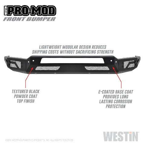 Westin Automotive 58-41195 Pro-Mod Front Bumper Textured Black