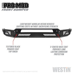Westin Automotive 58-41195 Pro-Mod Front Bumper Textured Black