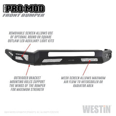 Westin Automotive 58-41205 Pro-Mod Front Bumper Textured Black