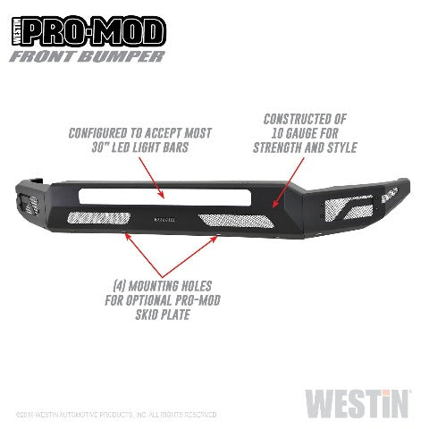 Westin Automotive 58-41205 Pro-Mod Front Bumper Textured Black