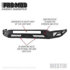 Westin Automotive 58-41205 Pro-Mod Front Bumper Textured Black