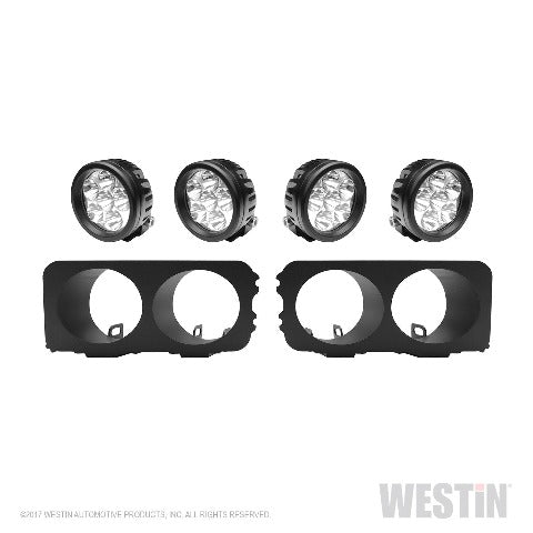Westin Automotive 58-9905 Outlaw Bumper Light Kit Round Textured Black