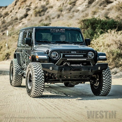 Westin Automotive 59-80125 WJ2 Full Width Front Bumper with LED Light Bar Mount Textured Black