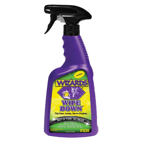 Wizards Wipe Down Matte Detailer 22oz Spray Bottle