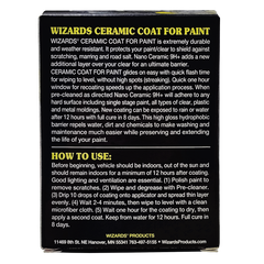 Wizards Products - Nano Ceramic Coat for Paint, 1.7 oz 50ML - 31001