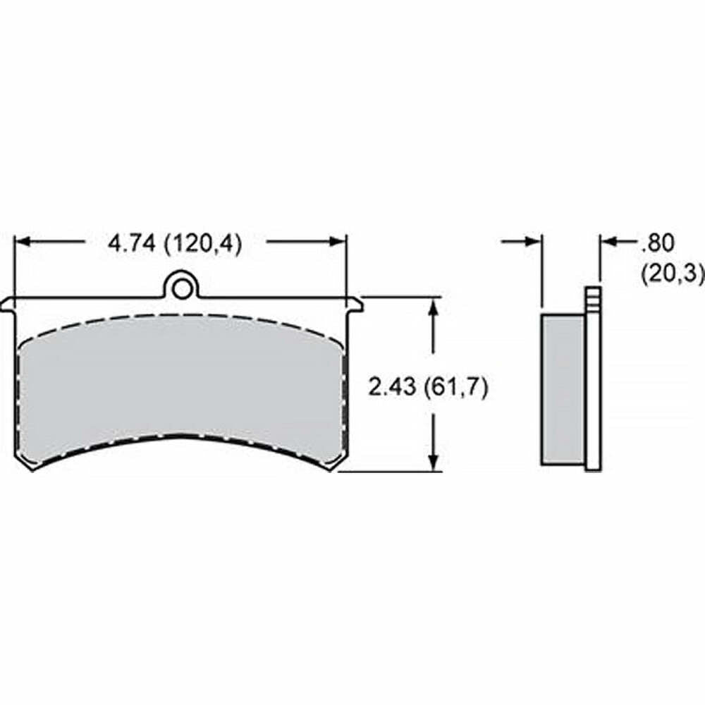 Wilwood Brakes PAD,7320-10,SL,BLACK,.80 THK,AXLE SET 150-8856K