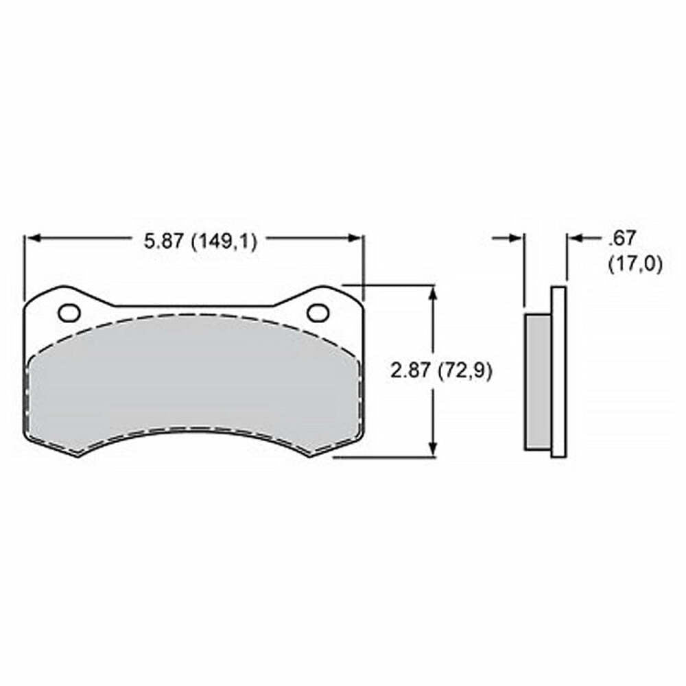 Wilwood Brakes PAD,6617-10,AERO,BLACK,.670,AXLE SET 150-9488K