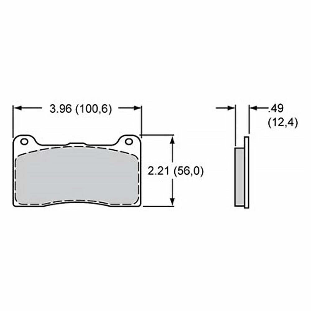 Wilwood Brakes PAD,7812B,DP,POLYMATRIX,.49 THK,AXLE SET 15B-9836K