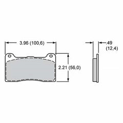 Wilwood Brakes PAD,7812B,DP,POLYMATRIX,.49 THK,AXLE SET 15B-9836K