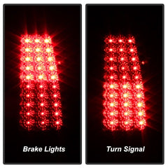 XTUNE POWER 5008831 Chevy Silverado 1500 2500 3500 99 02 GMC Sierra 1500 2500 3500 99 06 and 2007 Sierra Classic LED Tail Lights Red Clear