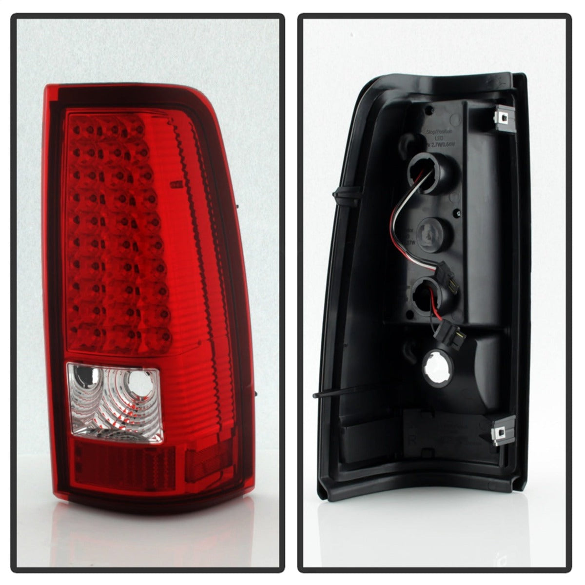 XTUNE POWER 5008831 Chevy Silverado 1500 2500 3500 99 02 GMC Sierra 1500 2500 3500 99 06 and 2007 Sierra Classic LED Tail Lights Red Clear