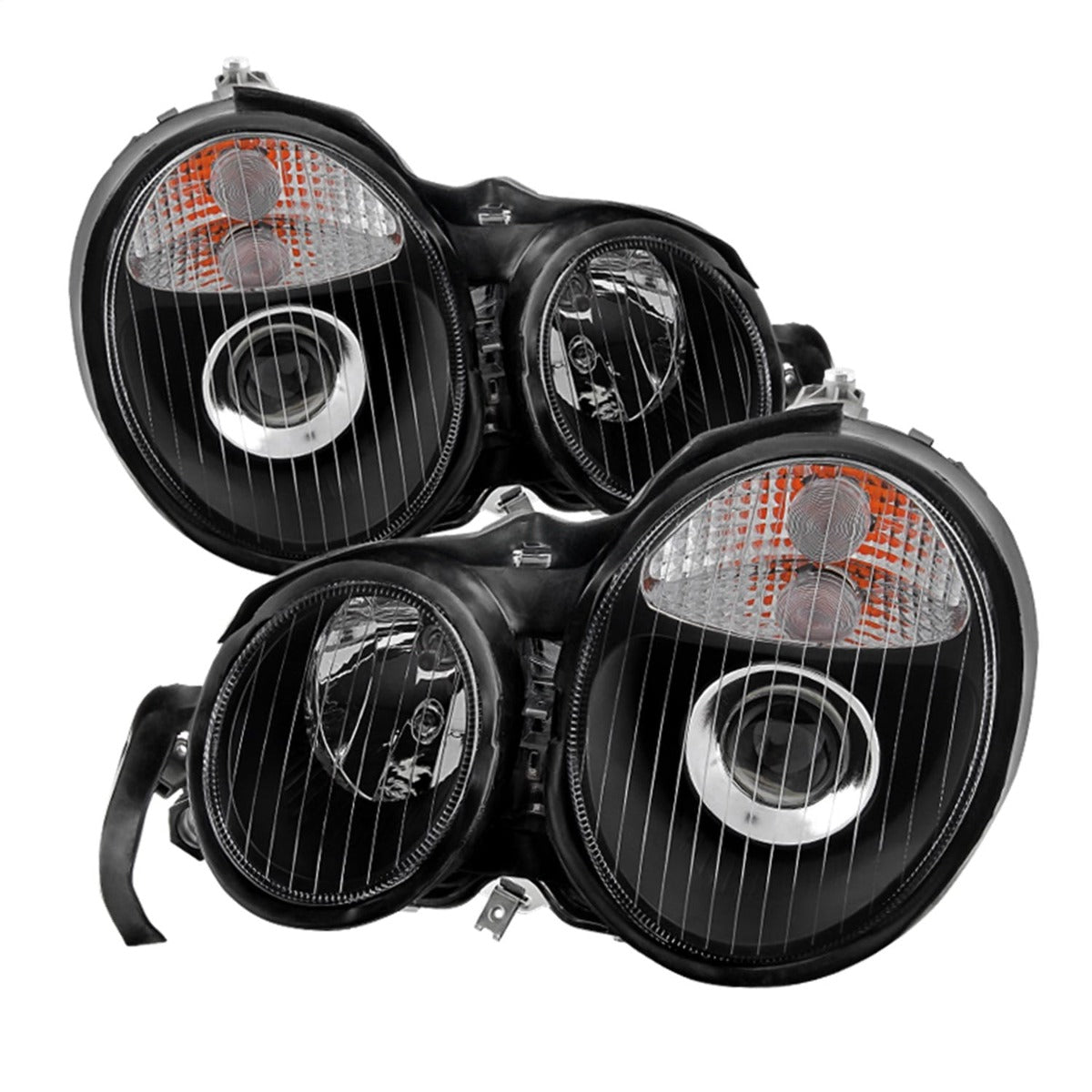 XTUNE POWER 5021953 Mercedes Benz W210 E Class 96 99 Projector Headlights Black