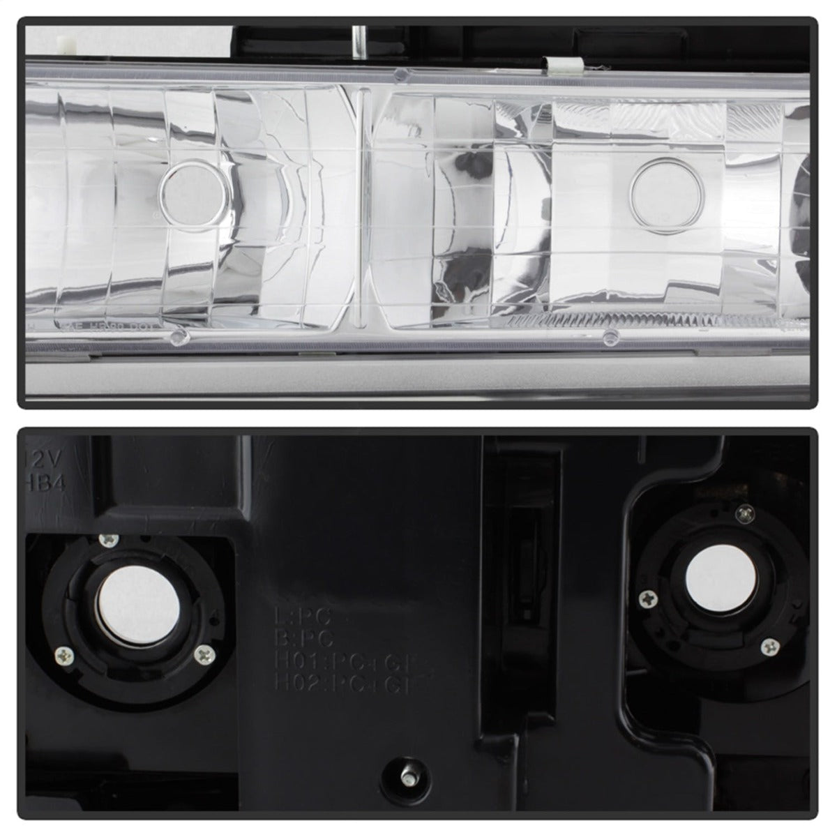 XTUNE POWER 5069535 Chevy C K Series 1500 2500 3500 94 98 Chevy Tahoe 95 99 Chevy Silverado 94 98 Chevy Suburban 94 98 Chevy Suburban 94 98 ( Not Compatible With Seal Beam Headlight ) Headlights with Corner and Parking Lights 8pcs sets Chrome