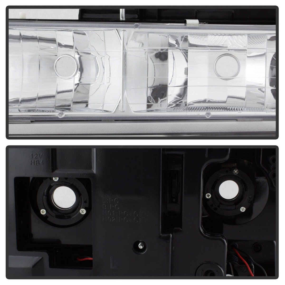 XTUNE POWER 5069559 94 98 Chevy C K C 10 1500 2500 3500 92 99 Tahoe 92 99 Suburban 94 98 Silverado 92 94 Blazer Full Size (Will Not Fit Seal Beam Headlights) Corner LED Bumper Headlights Chrome