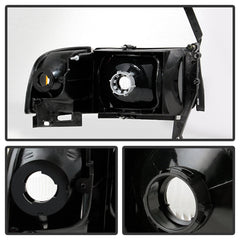 XTUNE POWER 9032141 Dodge Ram 1500 94 01 (Does Not fit Sport Package ) Ram 2500 3500 94 02 OEM Style headlights With Corner Chrome