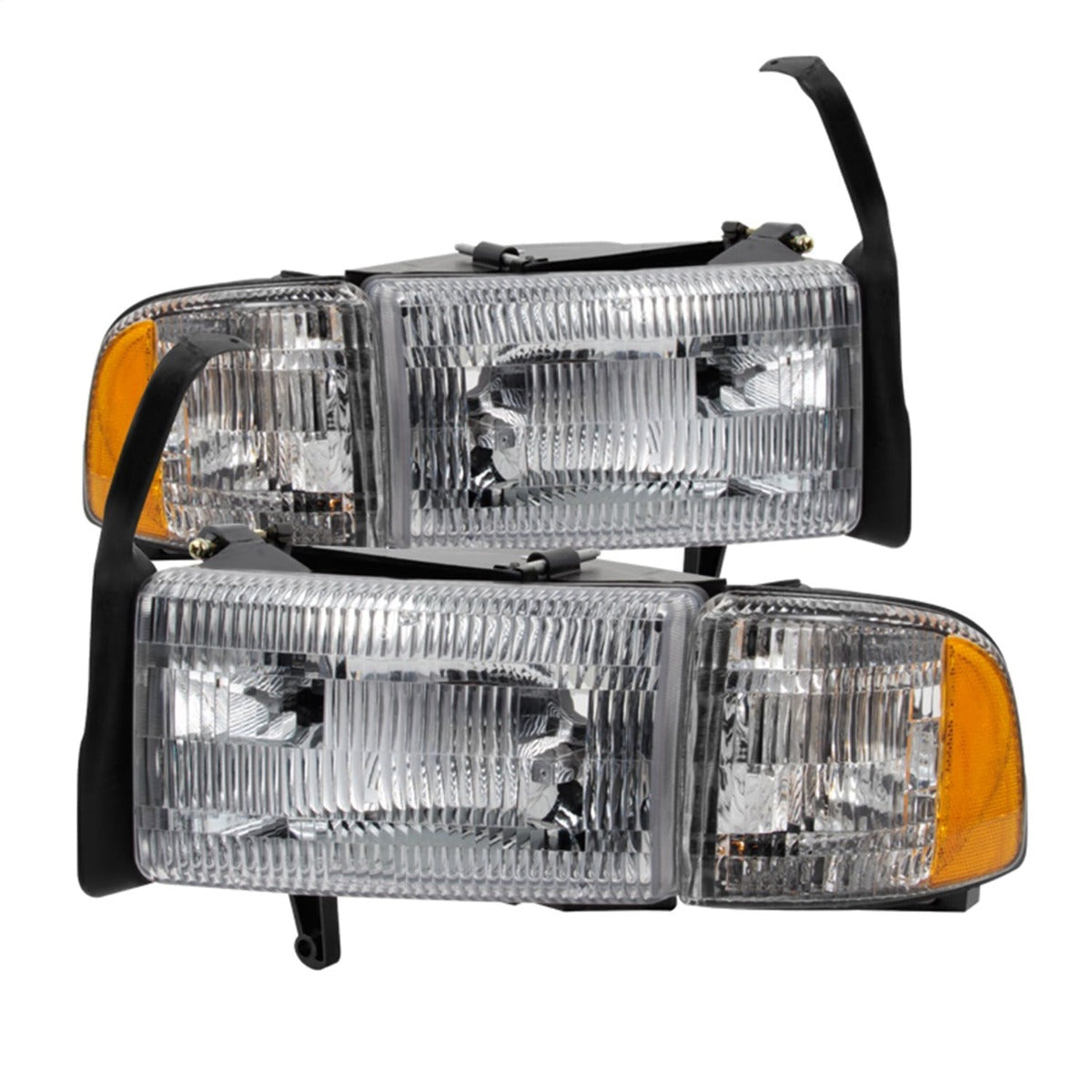 XTUNE POWER 9032141 Dodge Ram 1500 94 01 (Does Not fit Sport Package ) Ram 2500 3500 94 02 OEM Style headlights With Corner Chrome