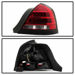XTUNE POWER 9032868 98 11 Ford Crown Victoria (Police Interceptor Style) LED tail lights Red Clear