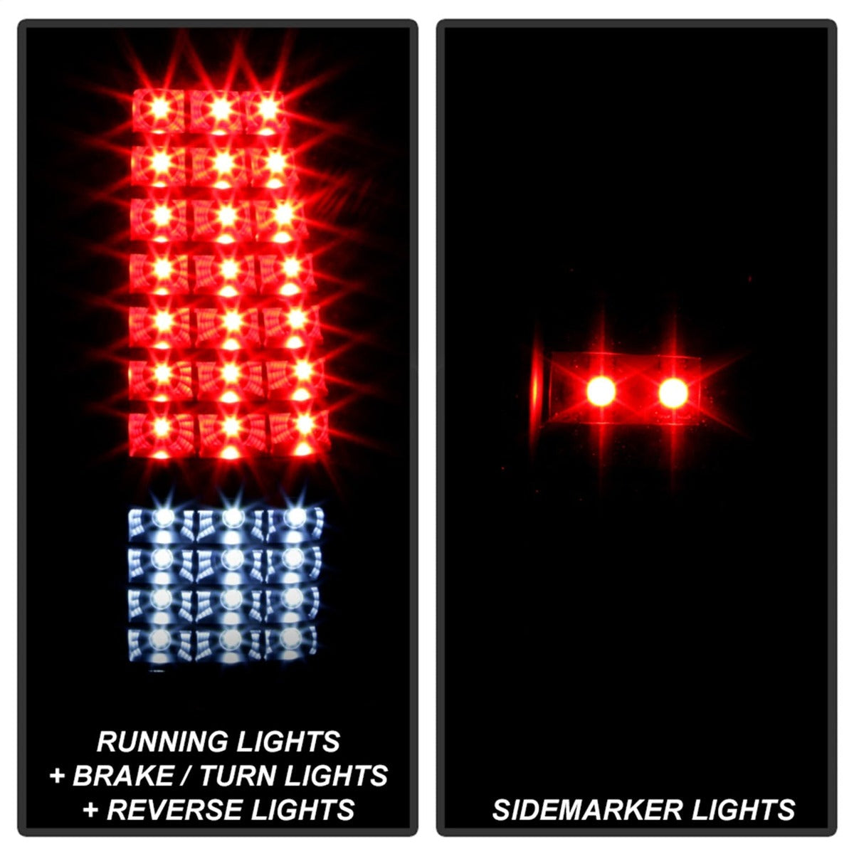 XTUNE POWER 9037641 Chevy Silverado 1500 2500HD 03 06 3500 04 06 (Not Fit Stepside) and 2007 Silverado Classic LED Tail Lights Black Smoked