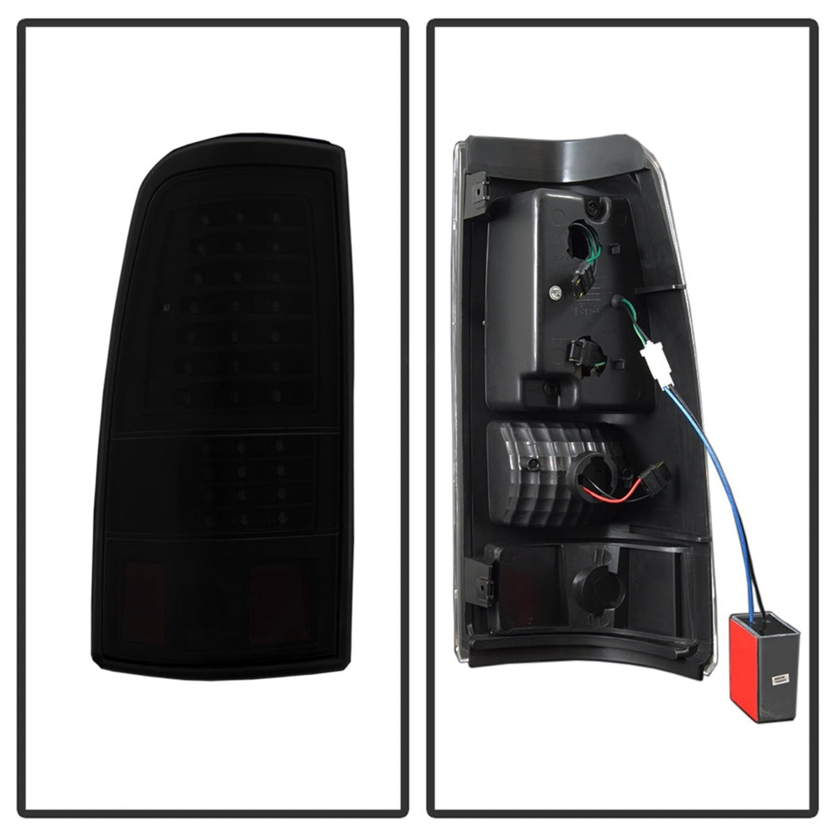 XTUNE POWER 9037641 Chevy Silverado 1500 2500HD 03 06 3500 04 06 (Not Fit Stepside) and 2007 Silverado Classic LED Tail Lights Black Smoked