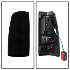 XTUNE POWER 9037641 Chevy Silverado 1500 2500HD 03 06 3500 04 06 (Not Fit Stepside) and 2007 Silverado Classic LED Tail Lights Black Smoked