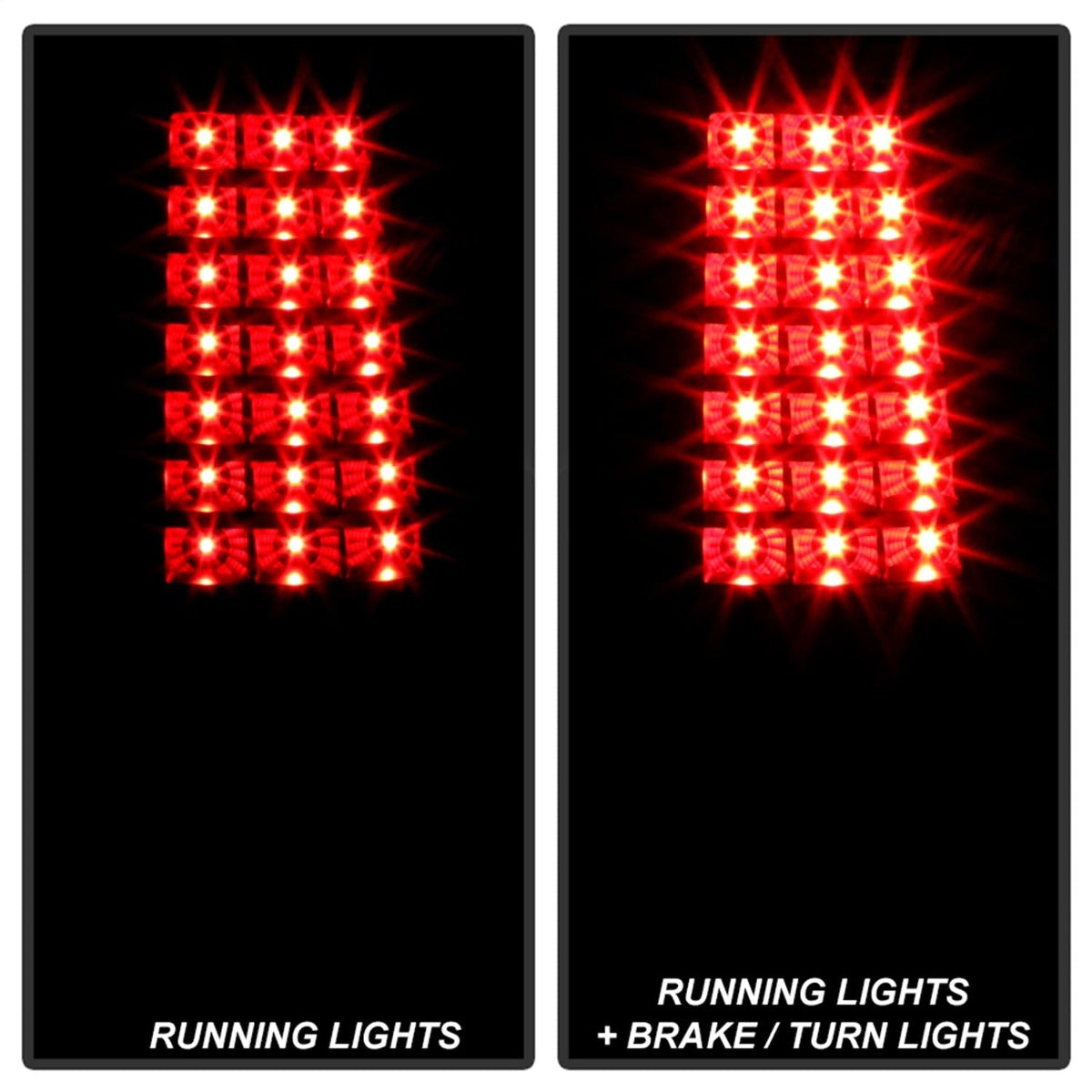 XTUNE POWER 9037641 Chevy Silverado 1500 2500HD 03 06 3500 04 06 (Not Fit Stepside) and 2007 Silverado Classic LED Tail Lights Black Smoked