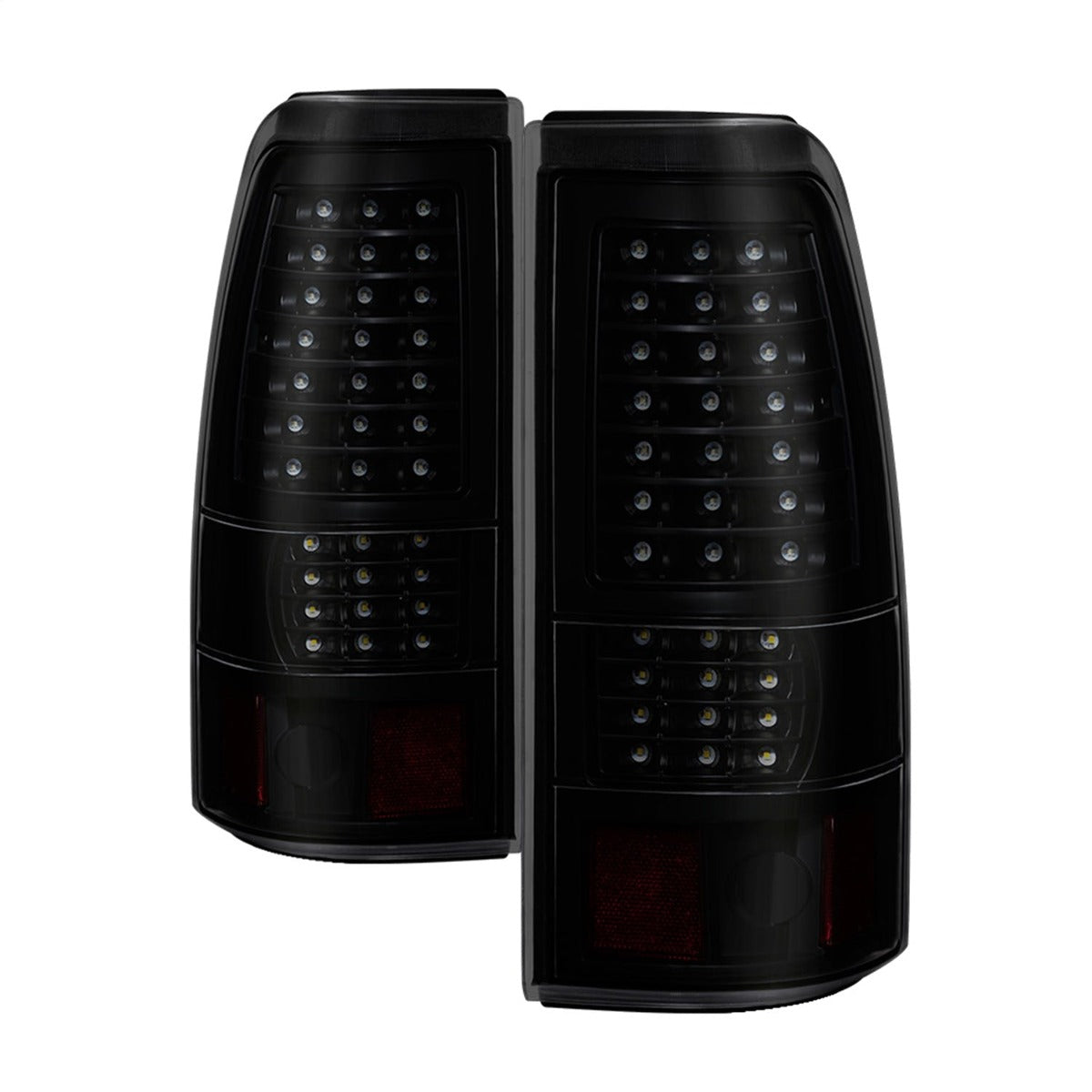 XTUNE POWER 9037641 Chevy Silverado 1500 2500HD 03 06 3500 04 06 (Not Fit Stepside) and 2007 Silverado Classic LED Tail Lights Black Smoked