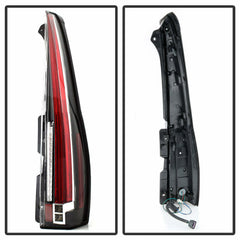 XTUNE POWER 9039751 Chevy Tahoe Suburban 07 14 GMC Yukon 07 14 LED Tail Lights ( Escalade Style ) Black