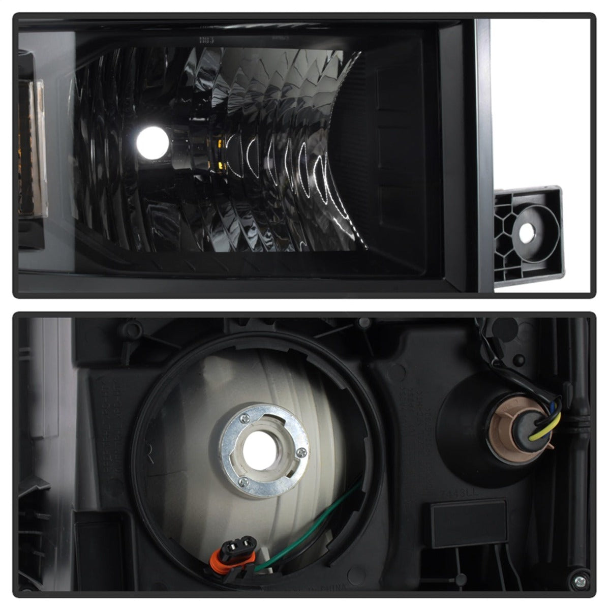 XTUNE POWER 9040085 Chevy Silverado 1500 2014 2015 (Fit 2014 new body style models only; Does not fit HD models) OEM Style Headlights Black