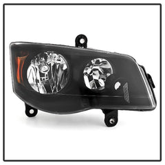 XTUNE POWER 9042492 Dodge Grand Caravan 11 17 Chrysler Town and Country 08 16 ( Does Not fit 09 10 Models with Automatic Dimming Headlights ) OEM Style Headlights Black