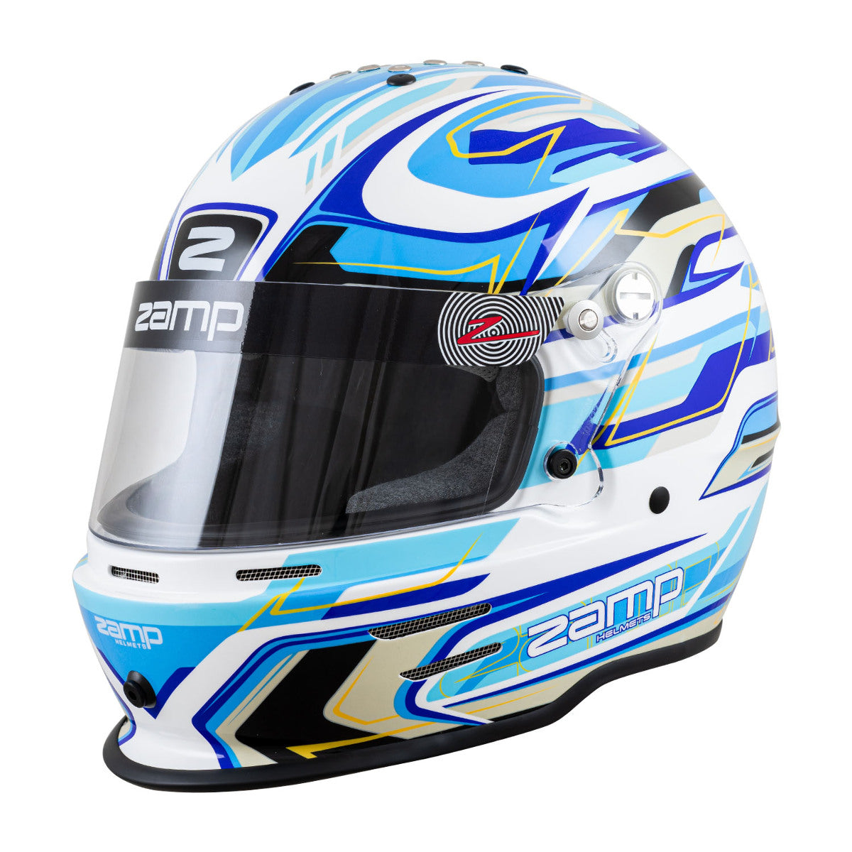 ZAMP Racing RZ-42Y Youth Snell CMR2016 Helmet Z21 Series Shield White/Blu/Lt Blu 57cm H753C4457