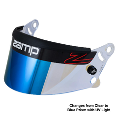 ZAMP Racing Z-20 Series Shield Anti Fog Photochromatic Blue Prism Dirt Shield HASZ20PTBPAFD