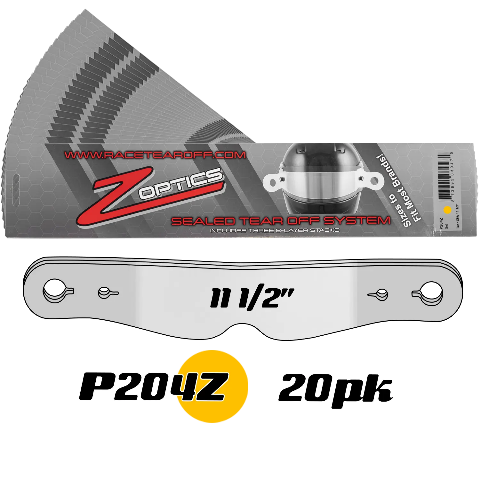 ZAMP Racing P204Z Sealed Tear Offs 11 1/2"  Qty 3 Sets of 8 Stack Per Package P204Z20