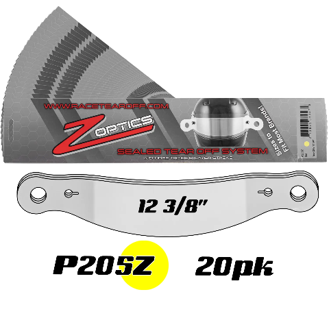 ZAMP Racing P205Z Sealed Tear Offs 12 3/8"  Qty 3 Sets of 8 Stack Per Package P205Z20