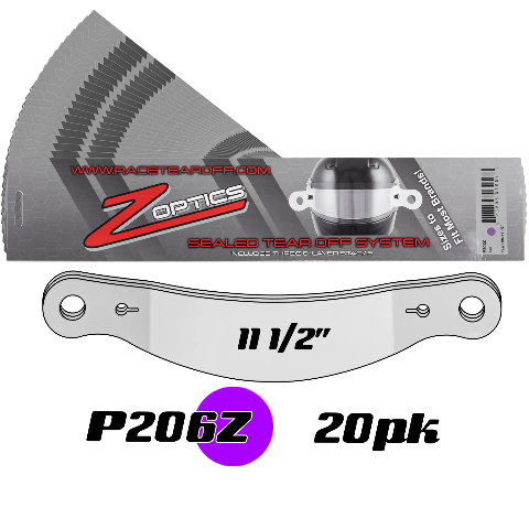 ZAMP Racing P206Z Sealed Tear Offs 11 1/2"  Qty 3 Sets of 8 Stack Per Package P206Z20