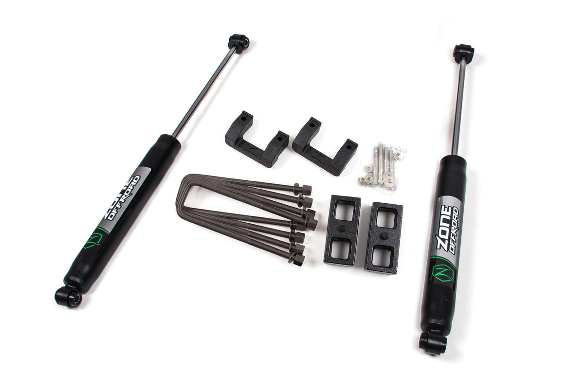 Zone Offroad 2014-2018 Chevrolet 1500 - GMC Sierra 1500 2 Lift Kit - Nitro Rear Shocks ZONC64N