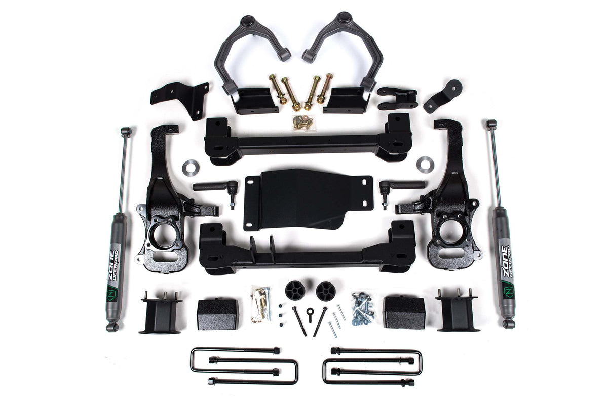 Zone Offroad 2019-2024 Chevy/GMC 1500 4 Suspension System - Spacer Front Nitro Rear Shock ZONC67N