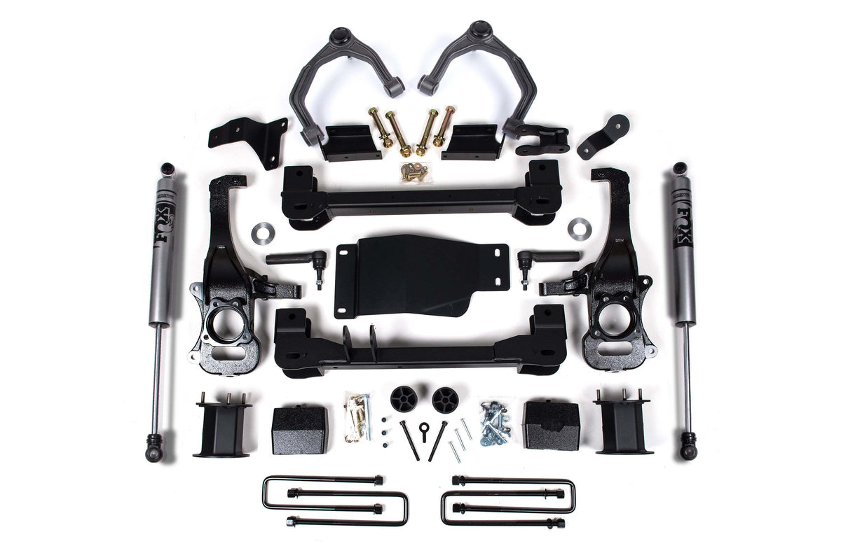 Zone Offroad 6 Suspension Lift Kit 5 Rear Lift Block - Nitro Loaded Struts Nitro Shocks ZONC68LN
