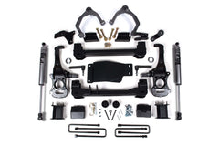 Zone Offroad 6 Suspension Lift Kit 5 Rear Lift Block - Nitro Loaded Struts Nitro Shocks ZONC68LN