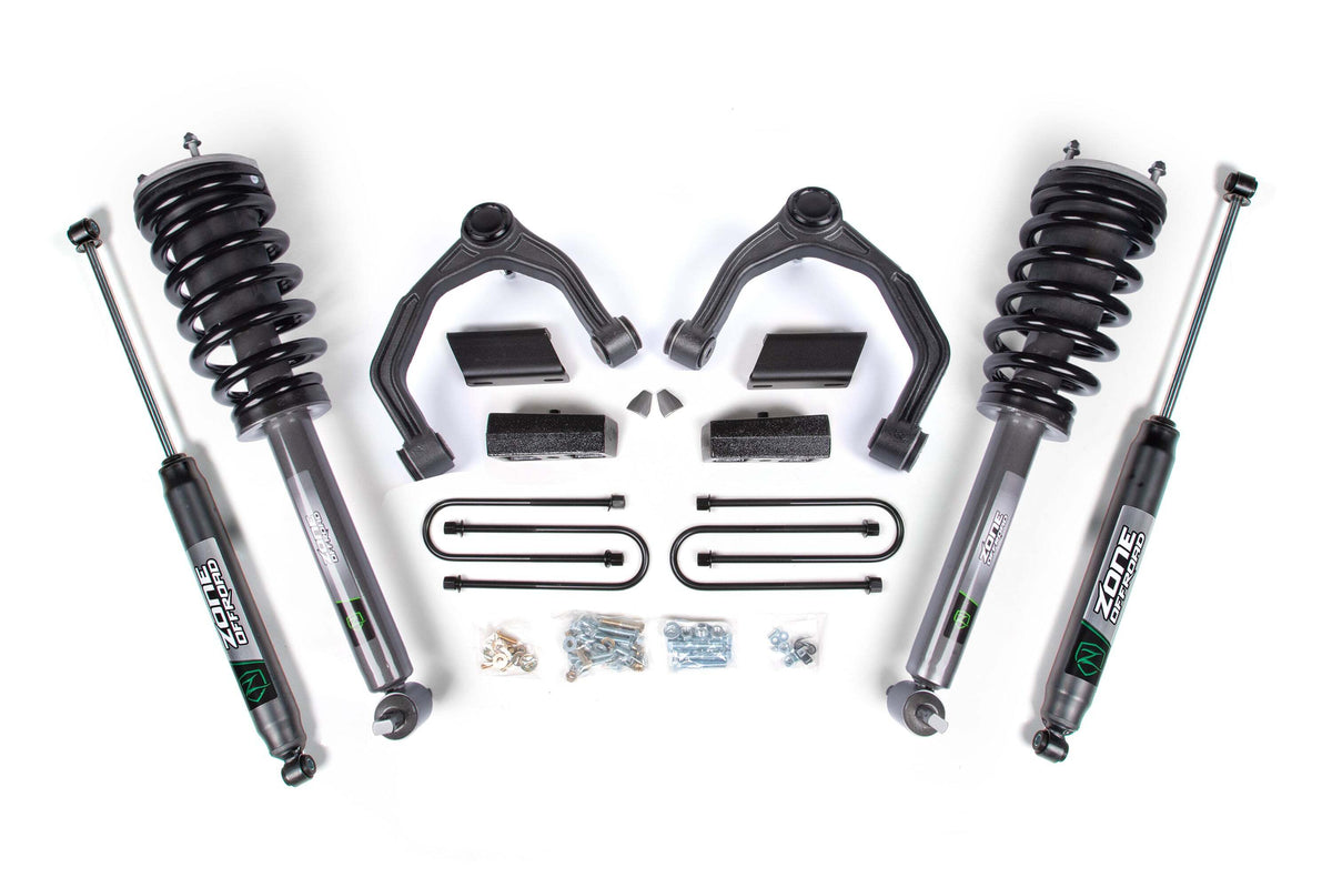 Zone Offroad 3.5 Suspension Lift Kit 2 Rear Block - Spacer Front Fox 2.0 ADV Rear Shock ZONC76F