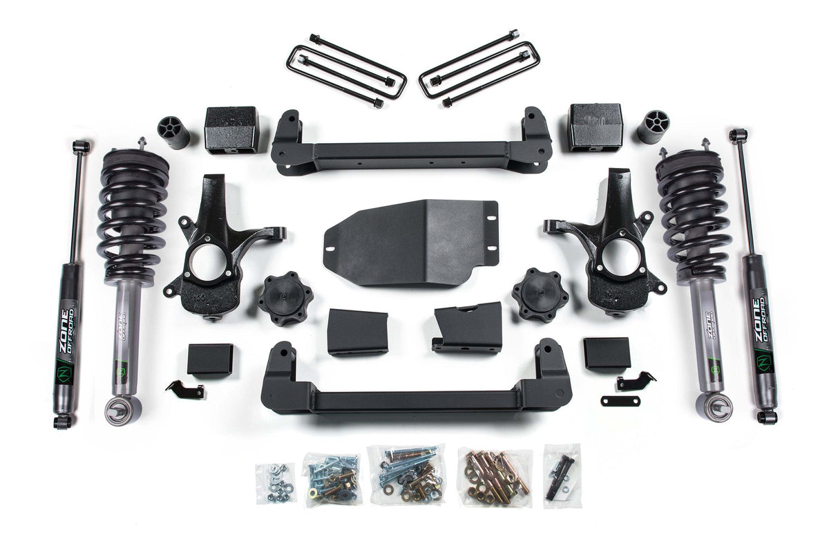 Zone Offroad 4 Suspension Lift Kit 3 Rear Lift Block - Nitro Loaded Struts Nitro Shocks ZONC8LN