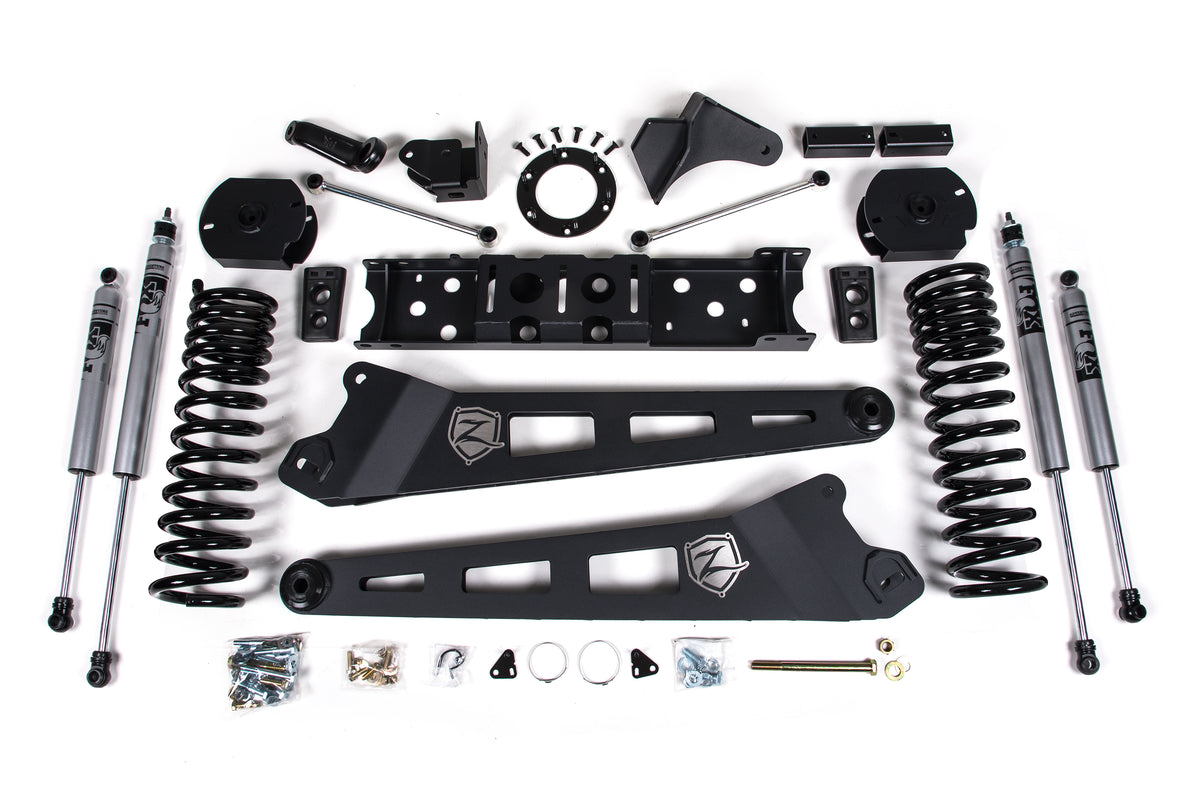 Zone Offroad 2019-2026 Ram 2500 4 Radius Arm Lift Kit - Gas - Adventure Shocks ZOND79F