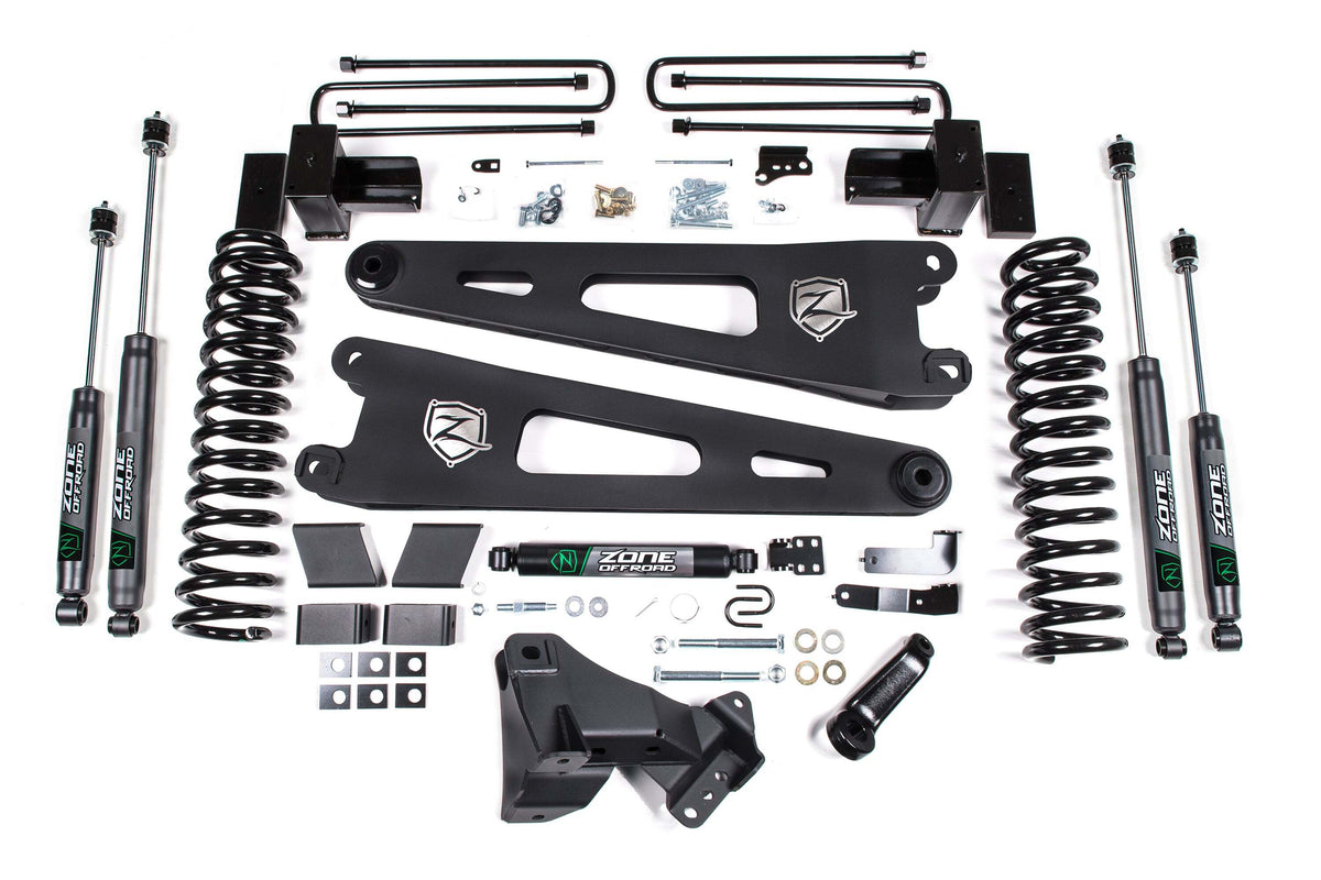Zone Offroad Zone 4 Radius Arm Lift Kit|2 Leaf Main|Nitro Shocks ZONF104N