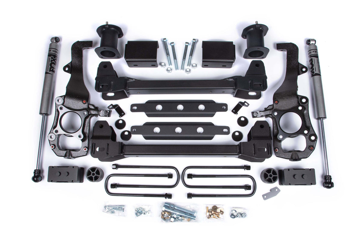Zone Offroad Zone 6 Susp Lift Kit 4 Rear Lift Block; Spacer Front Fox Adv Series Rear ZONF121F