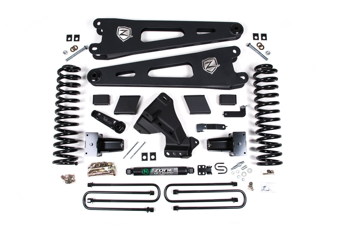Zone Offroad Zone 7 Radius Arm Lift Kit 4.5 Rear Lift No Shocks ZONF128